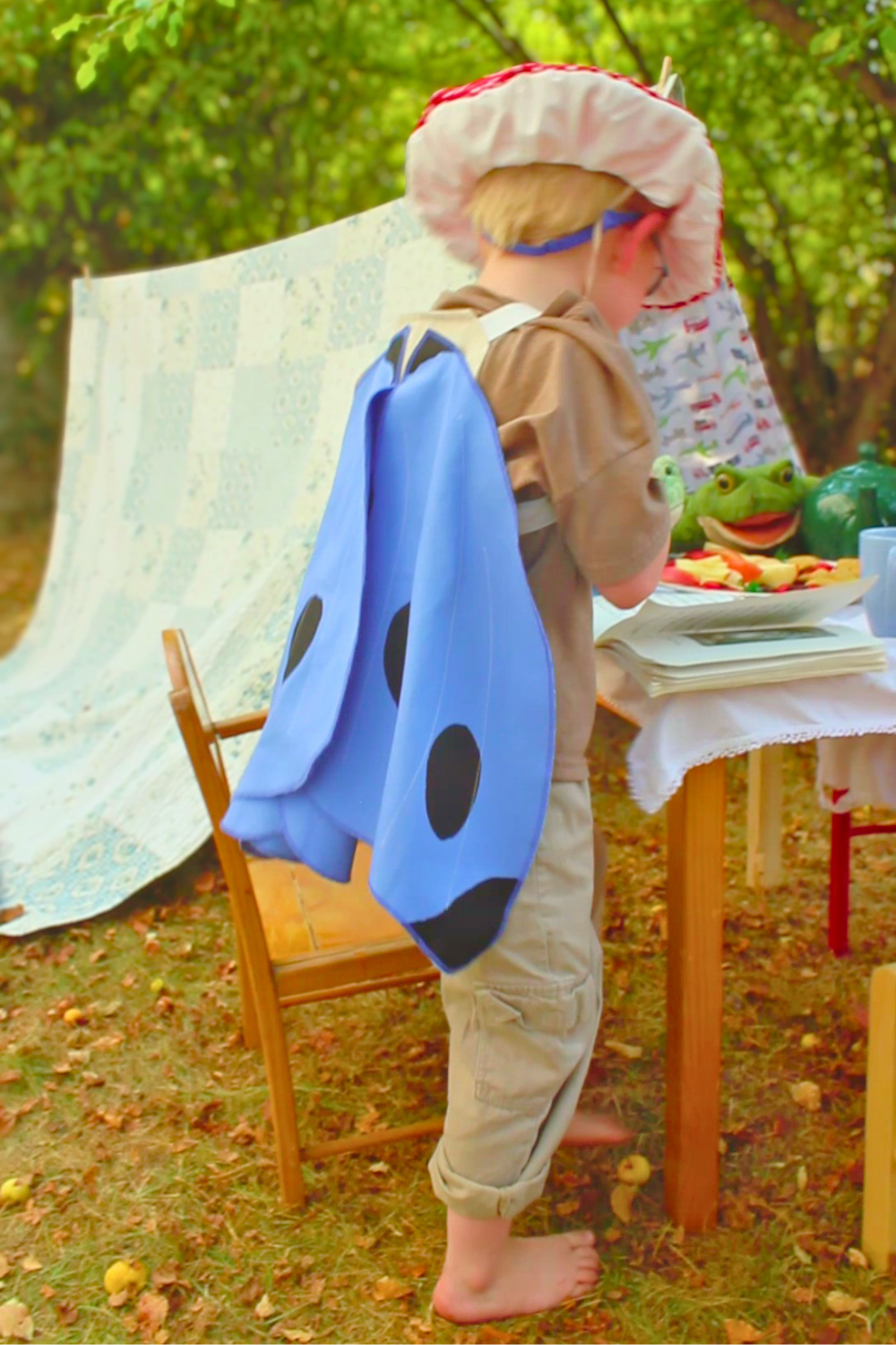 Jack Be Nimble Spotted Blue Butterfly Wings Costume