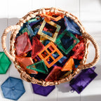 CONNETIX 212 Piece Magnetic Tiles Rainbow Mega Pack
