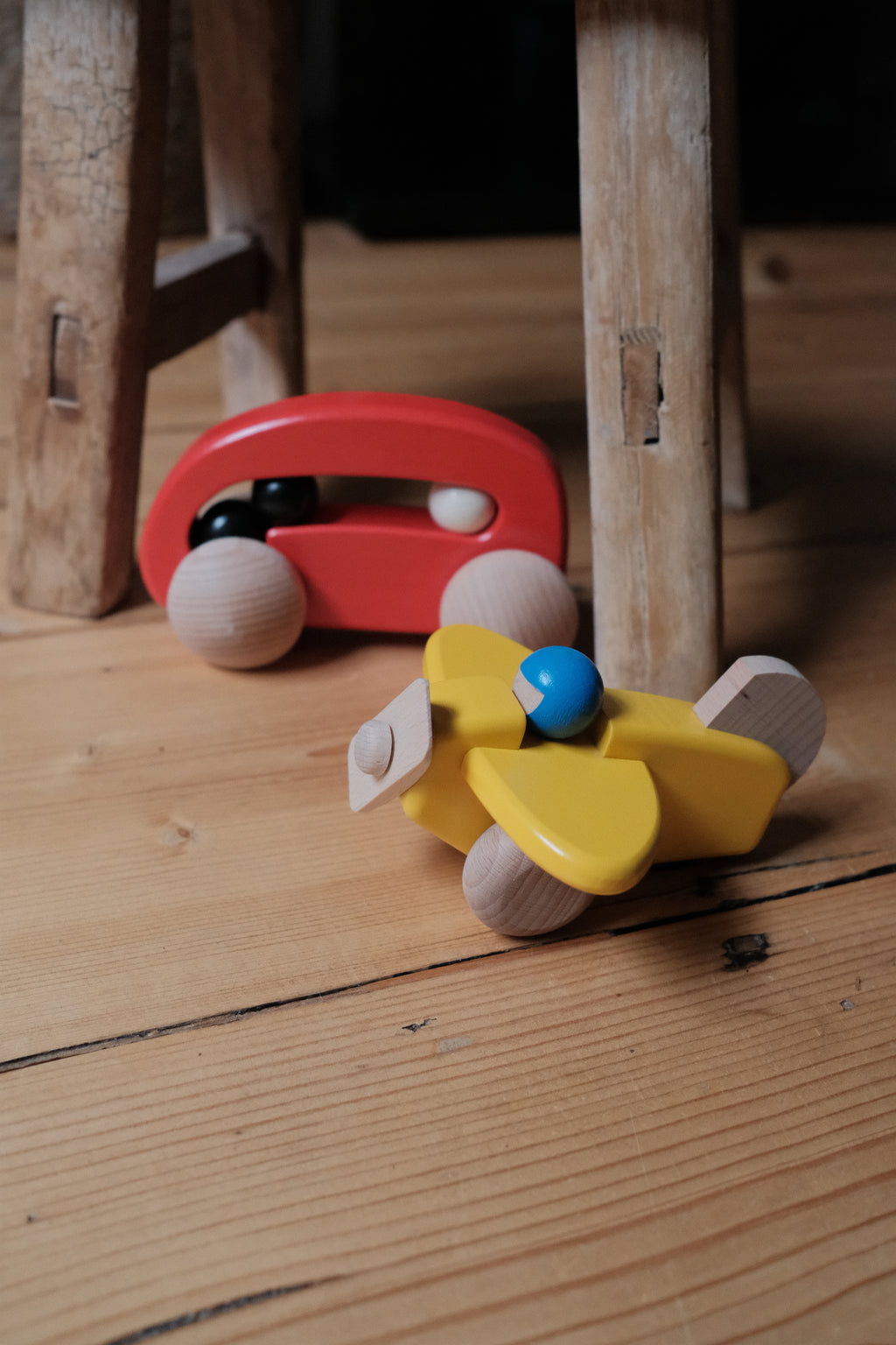BAJO Wooden Airplane Toy | Yellow