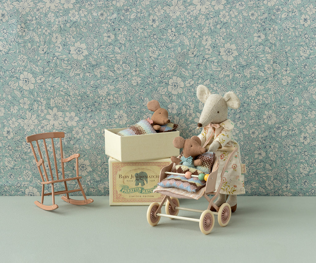 Maileg Stroller for Baby Mouse | Blue