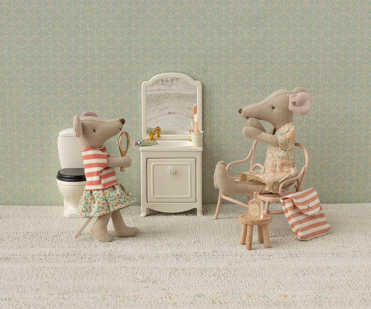 Maileg Sink Dresser, Mouse | Off White