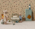 Maileg Vintage Single Bed, Mouse - Mint