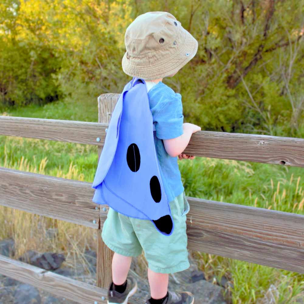Jack Be Nimble Spotted Blue Butterfly Wings Costume