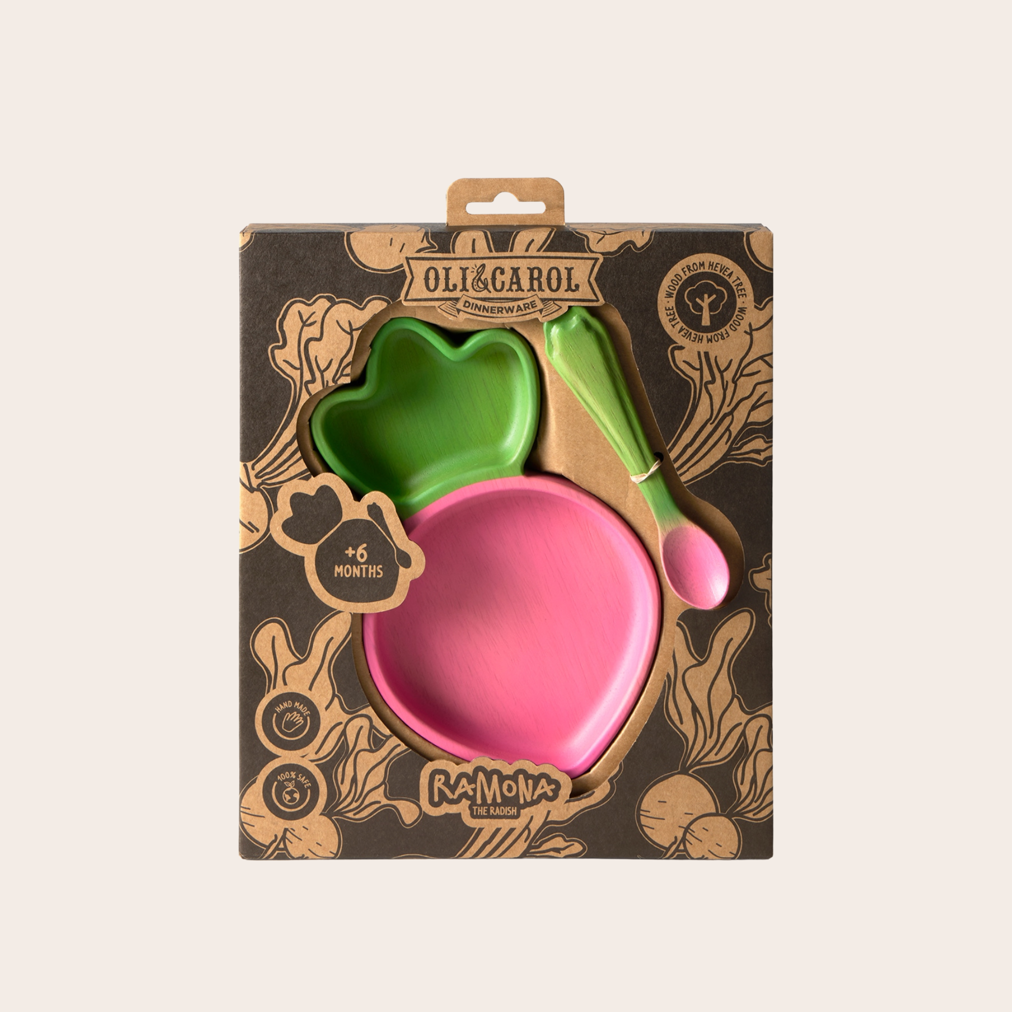 Oli&Carol Ramona the Radish Plate & Spoon Set