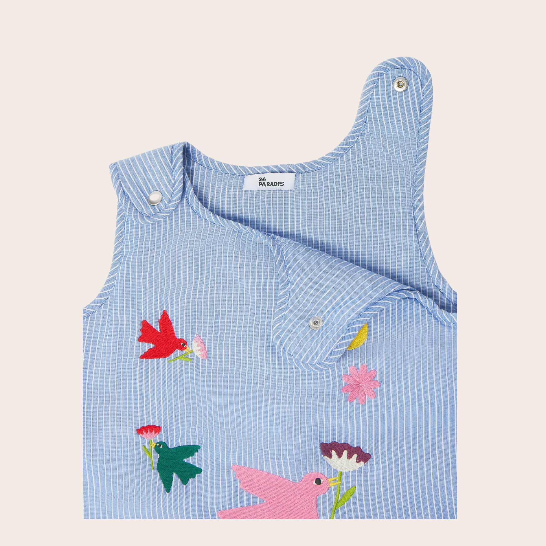 26 PARADIS Embroidered Bird Cotton Sleeping Bag 6–18 Months