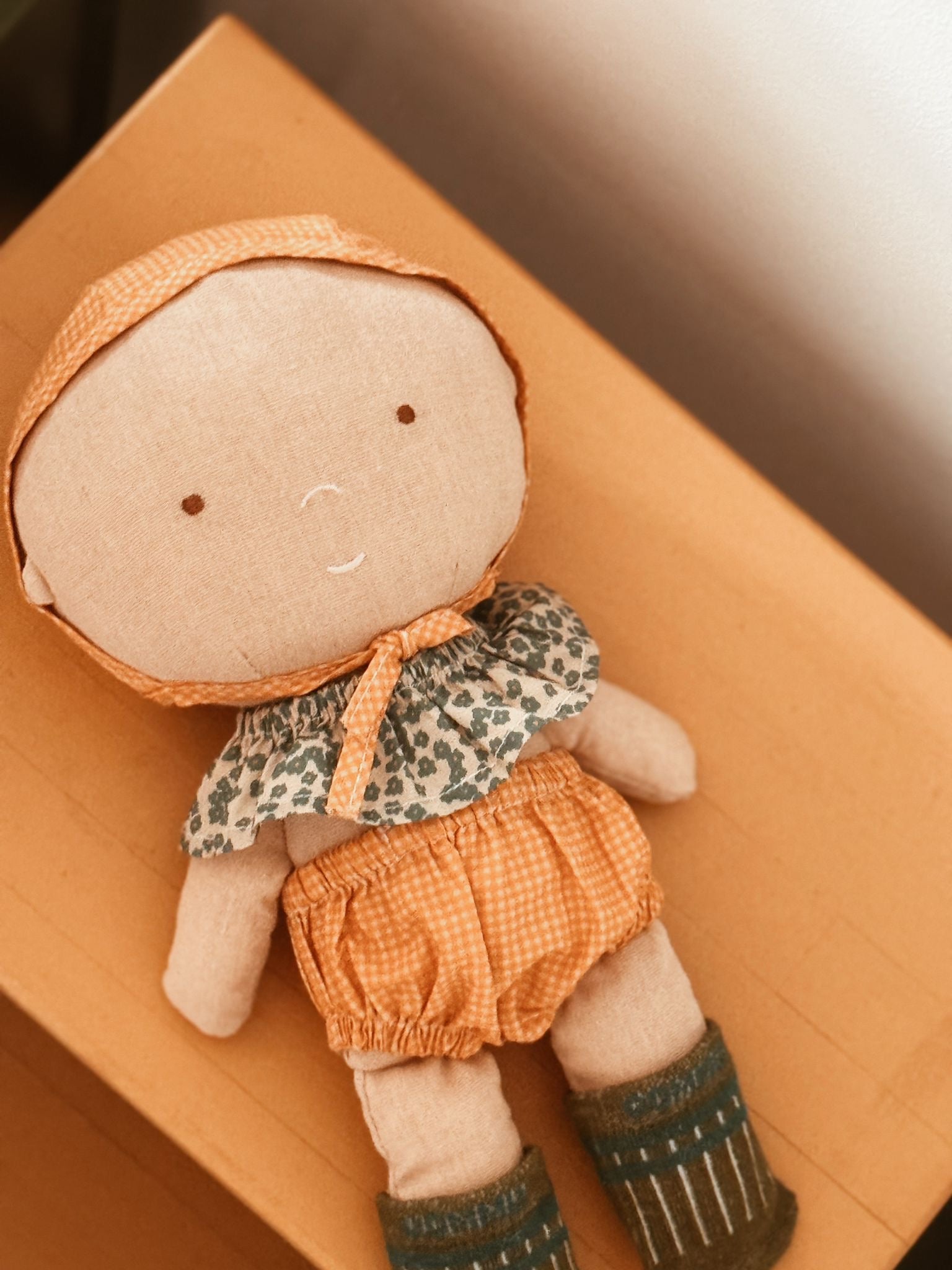 We Are Gommu Mustard Vichy Shorts & Hat Set