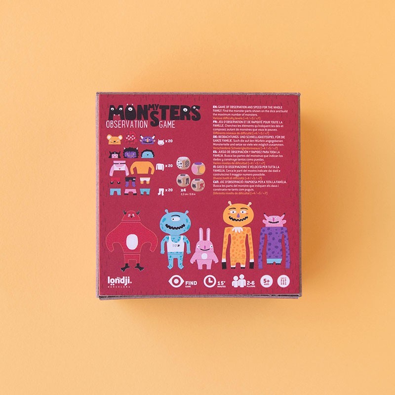 Londji Family Game My Monsters – Observation & Speed Game