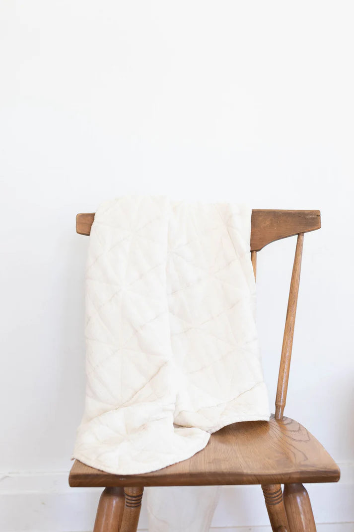 New Grain Quilted Blanket Natural | 91 × 127 cm