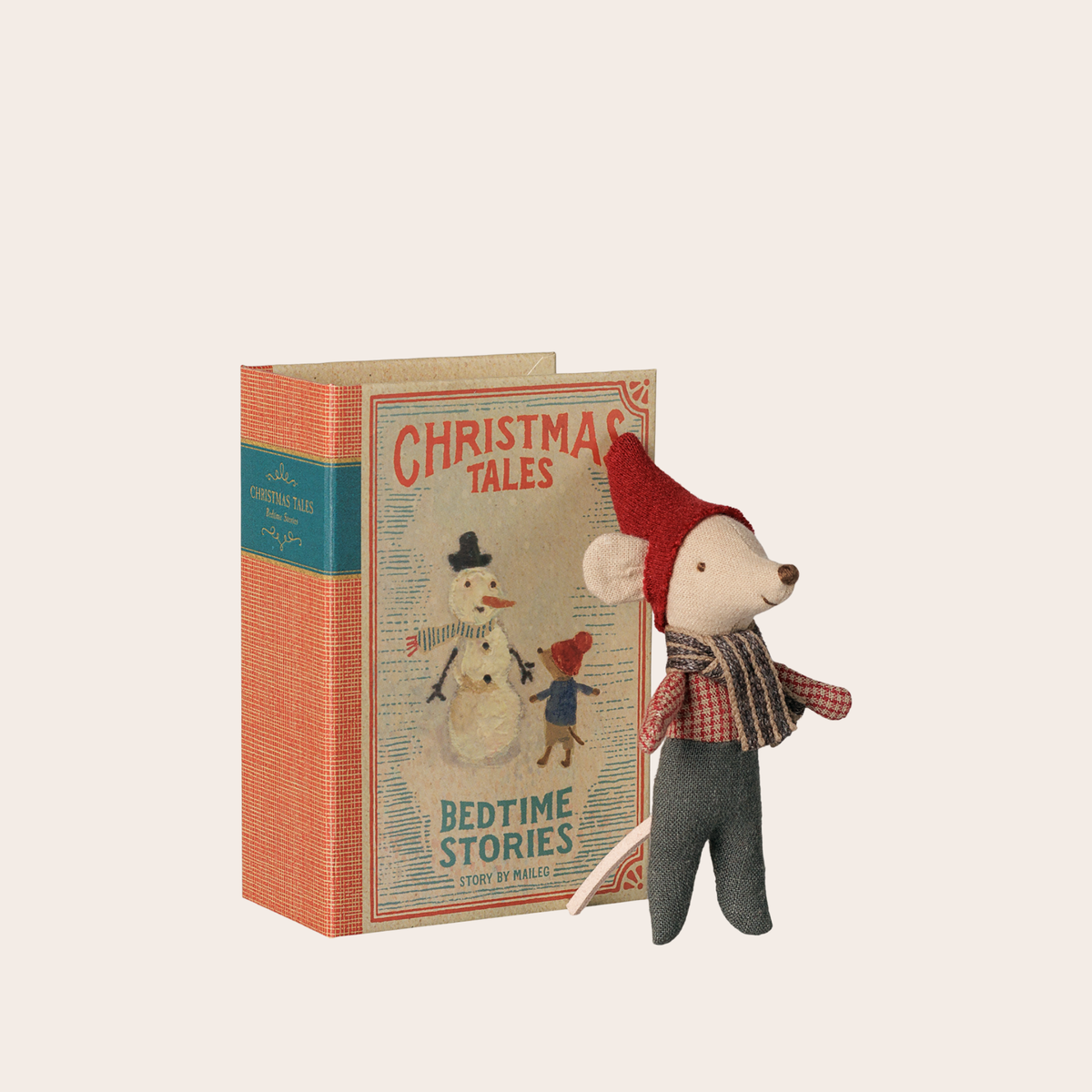 Maileg Christmas Mouse Baby in Book
