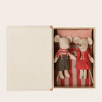 Maileg Christmas Twin Mice Little Sister & Brother in Book