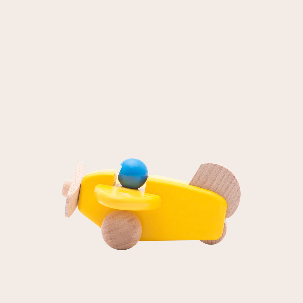 BAJO Wooden Airplane Toy | Yellow