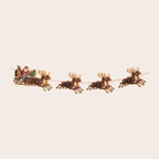 Mamelok Victorian Paper Christmas Garland | Santa Sleigh