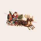 Mamelok Victorian Paper Christmas Garland | Santa Sleigh