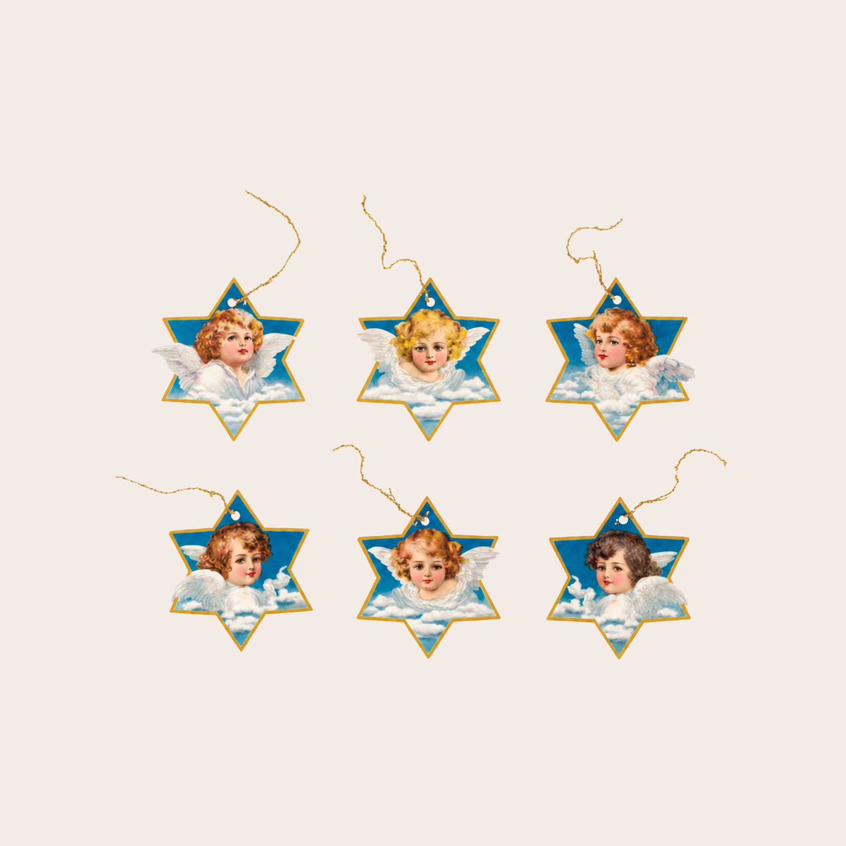 Ernst Freihoff Nostalgic Paper Angel Ornaments | Set of 6