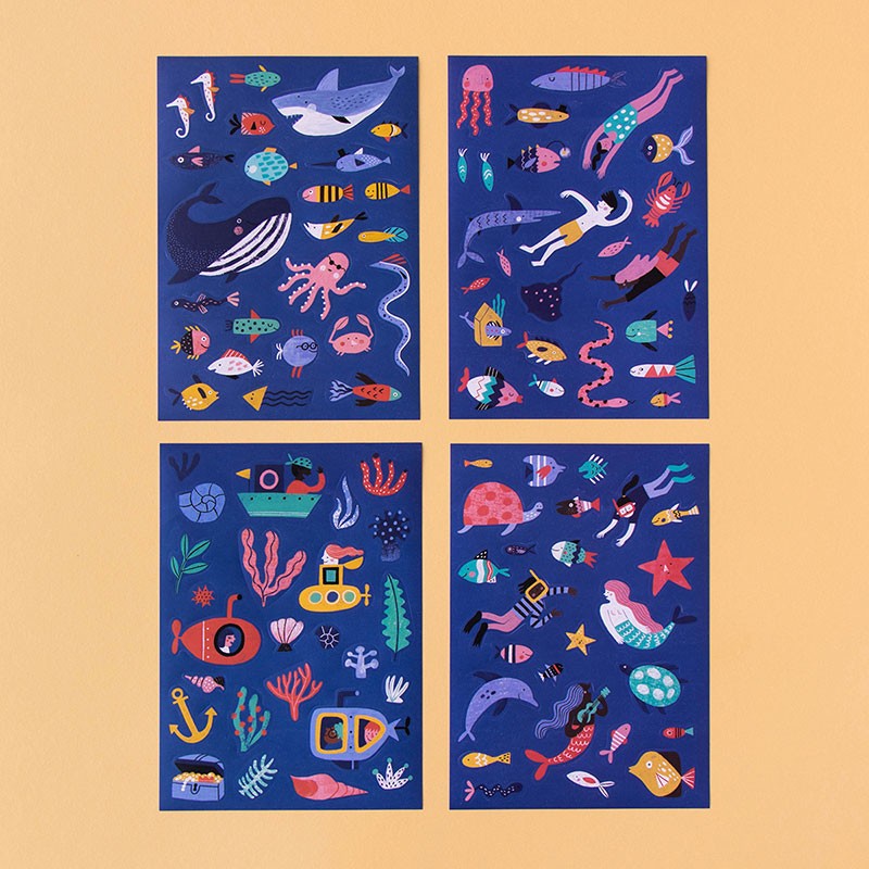 Londji Sea Stickers Activity Set – Reusable Ocean Play