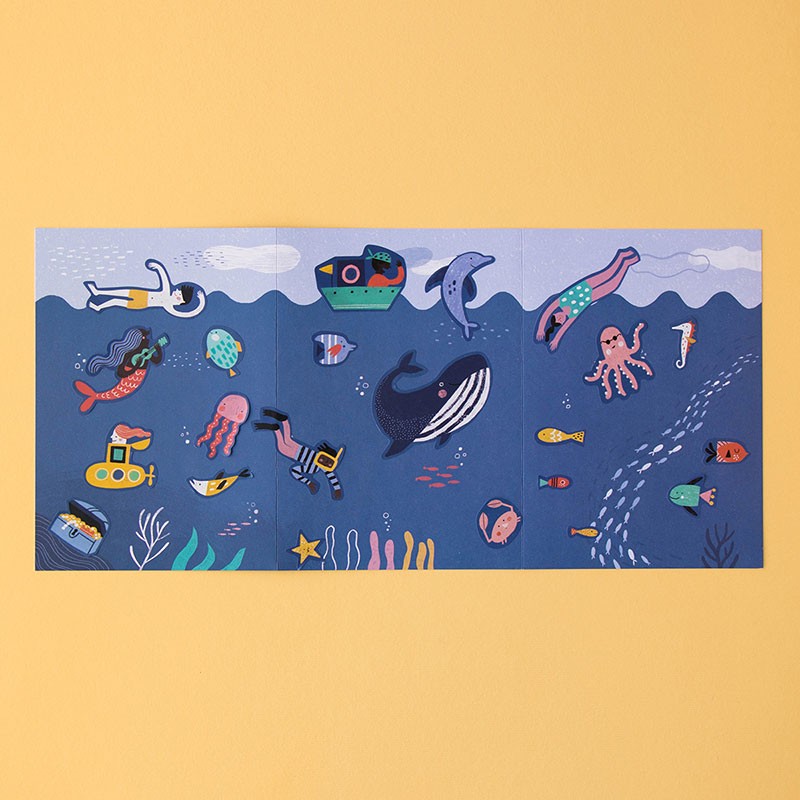 Londji Sea Stickers Activity Set – Reusable Ocean Play