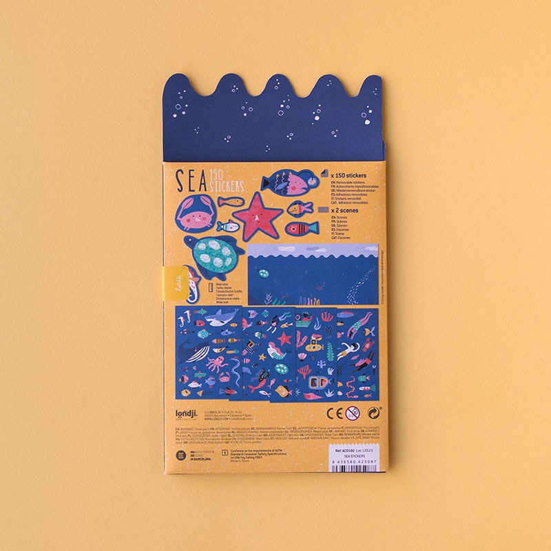 Londji Sea Stickers Activity Set – Reusable Ocean Play