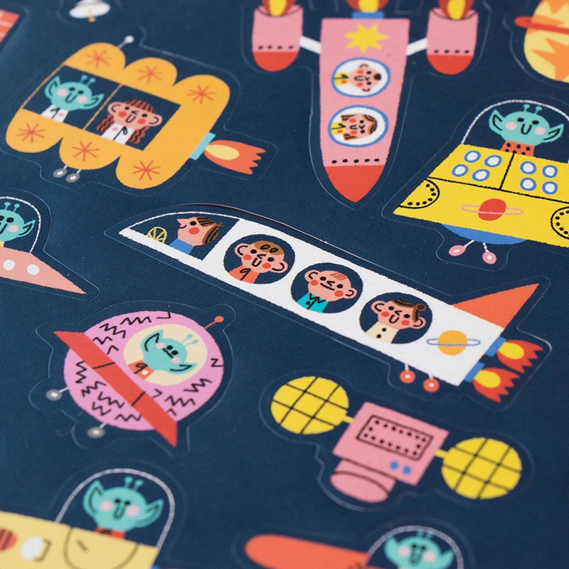 Londji Space Stickers Activity Set – Reusable Galaxy Play