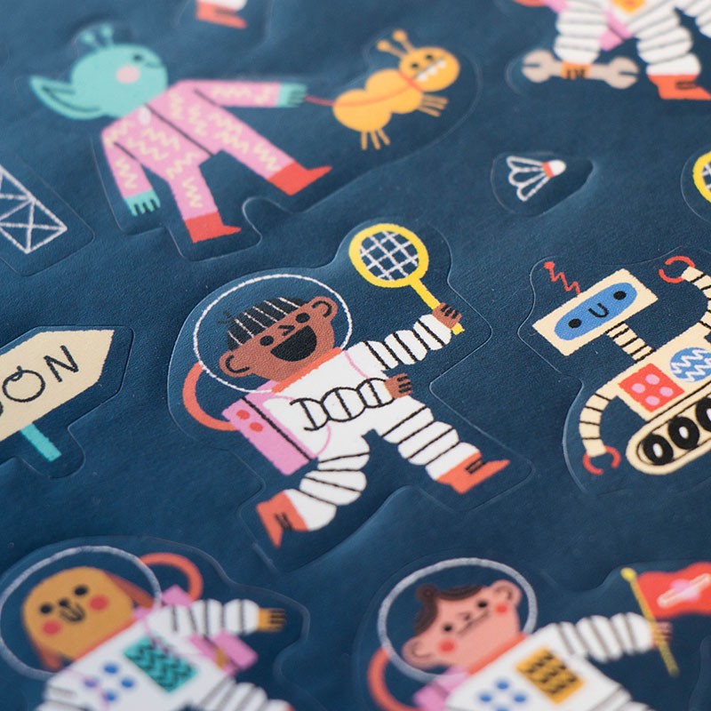 Londji Space Stickers Activity Set – Reusable Galaxy Play