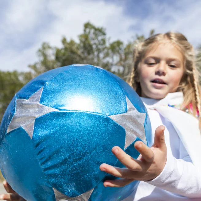 Ratatam! Blue & Silver Stars Fabric Play Ball 30cm