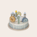 Little Dutch Wooden Birthday Cake Blue