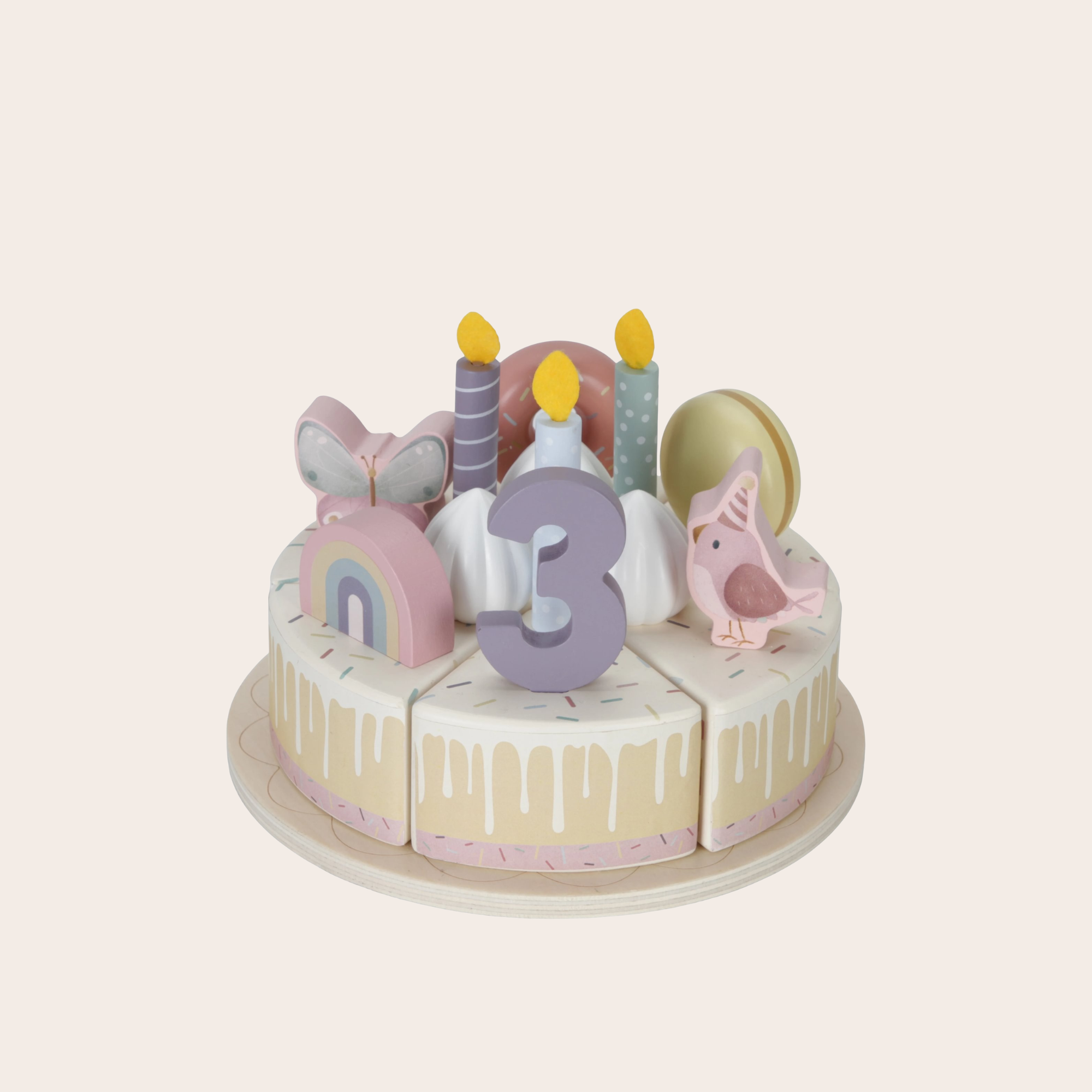 Little Dutch Wooden Birthday Cake Pink