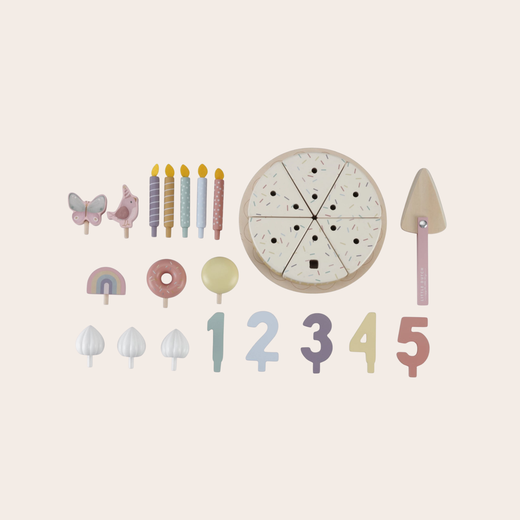 Little Dutch Wooden Birthday Cake Pink