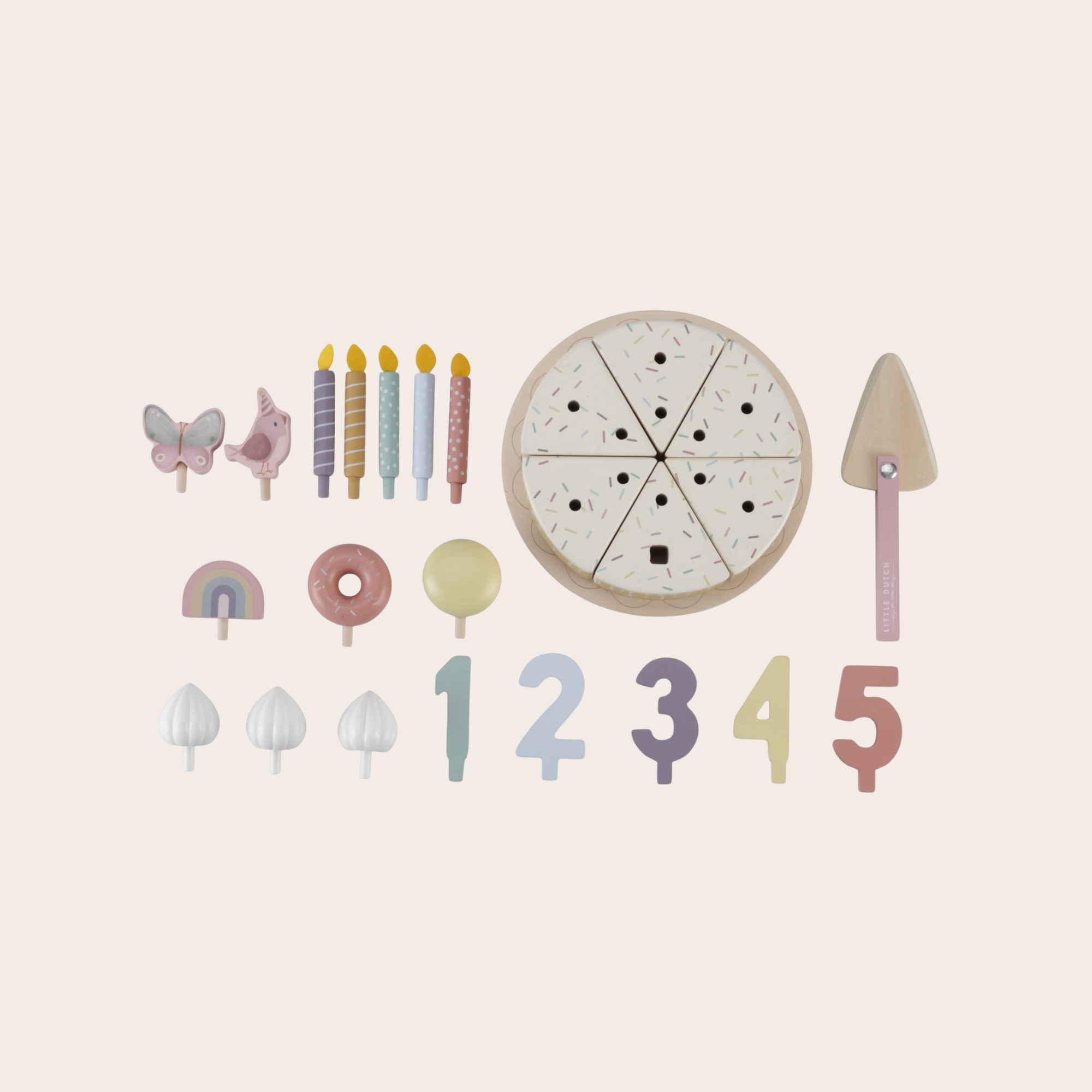 Little Dutch Wooden Birthday Cake Pink