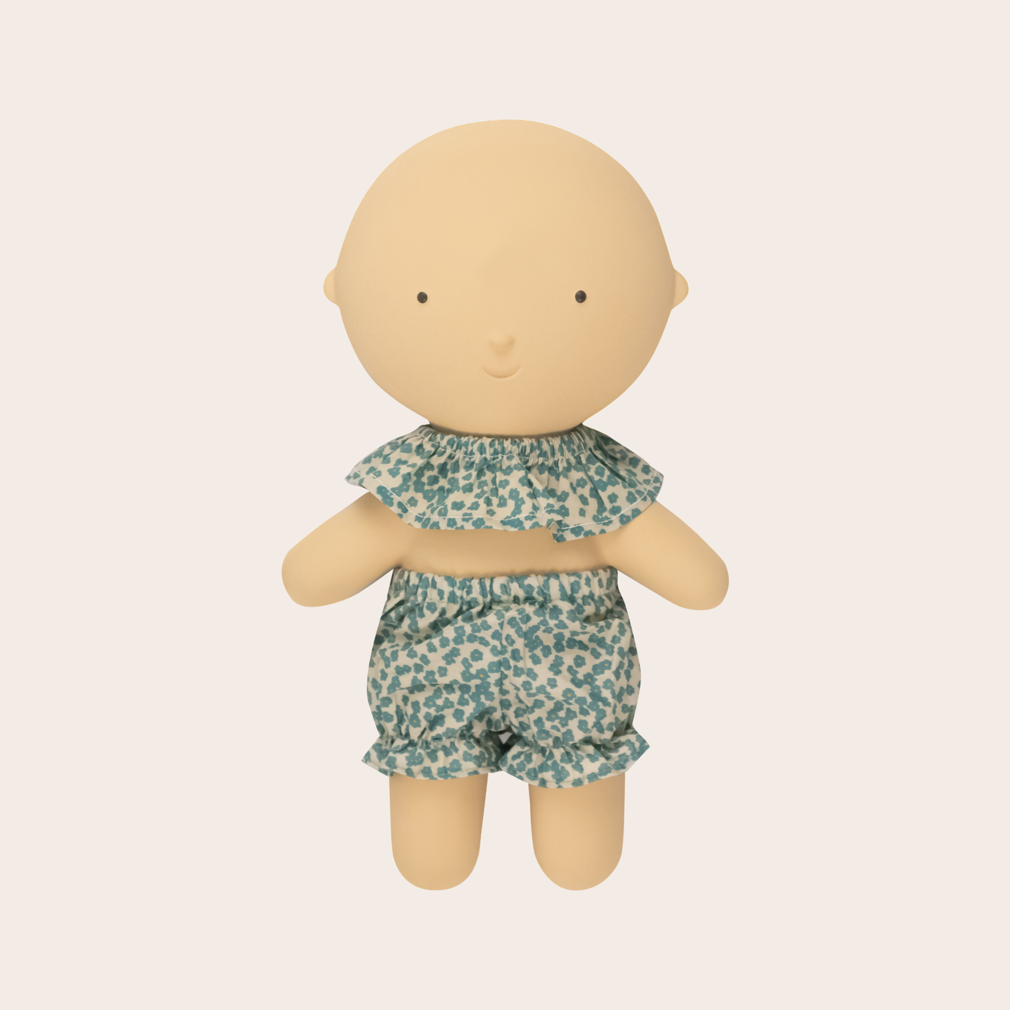 We Are Gommu Green Flowers Shorts & Collar Set