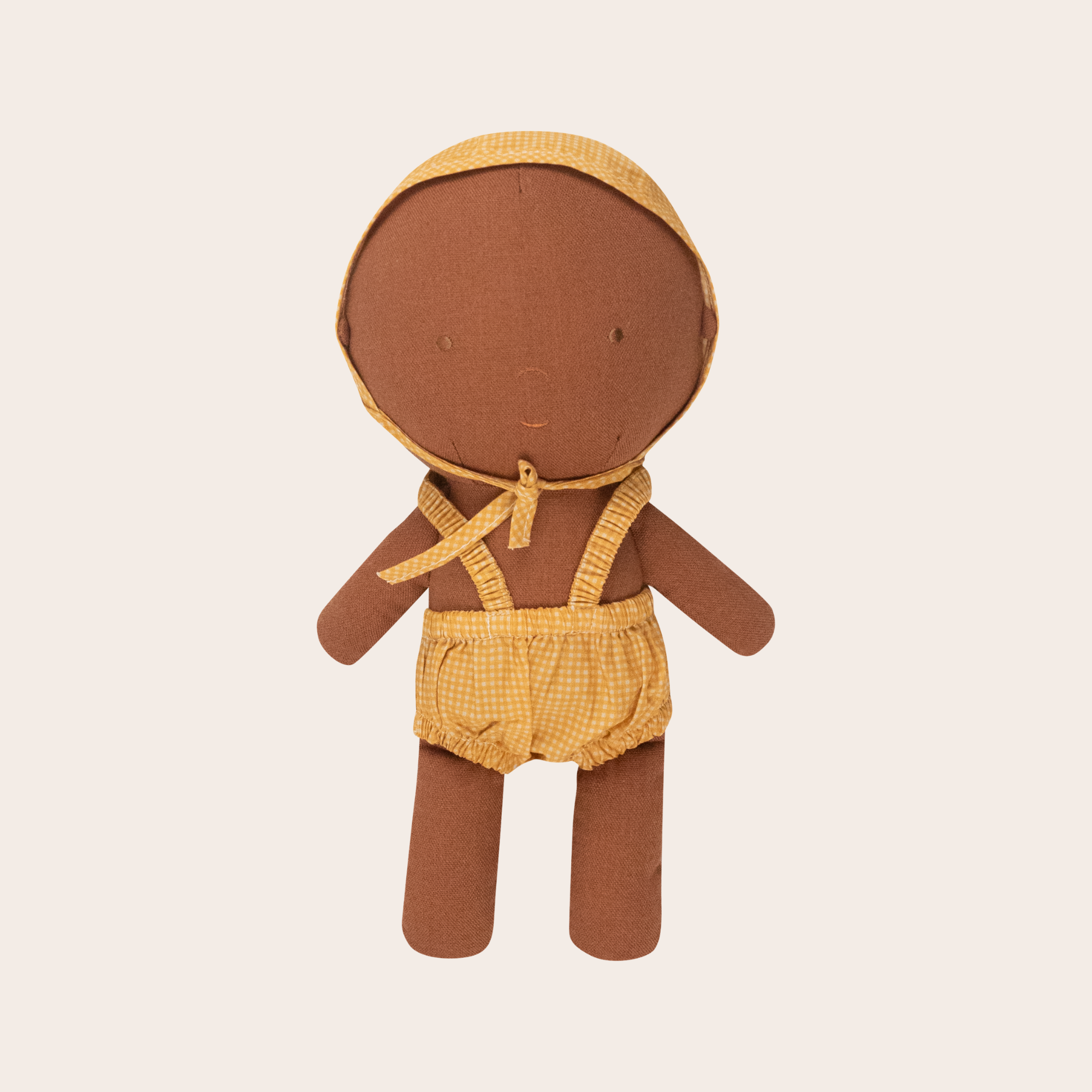 We Are Gommu Mustard Vichy Shorts & Hat Set