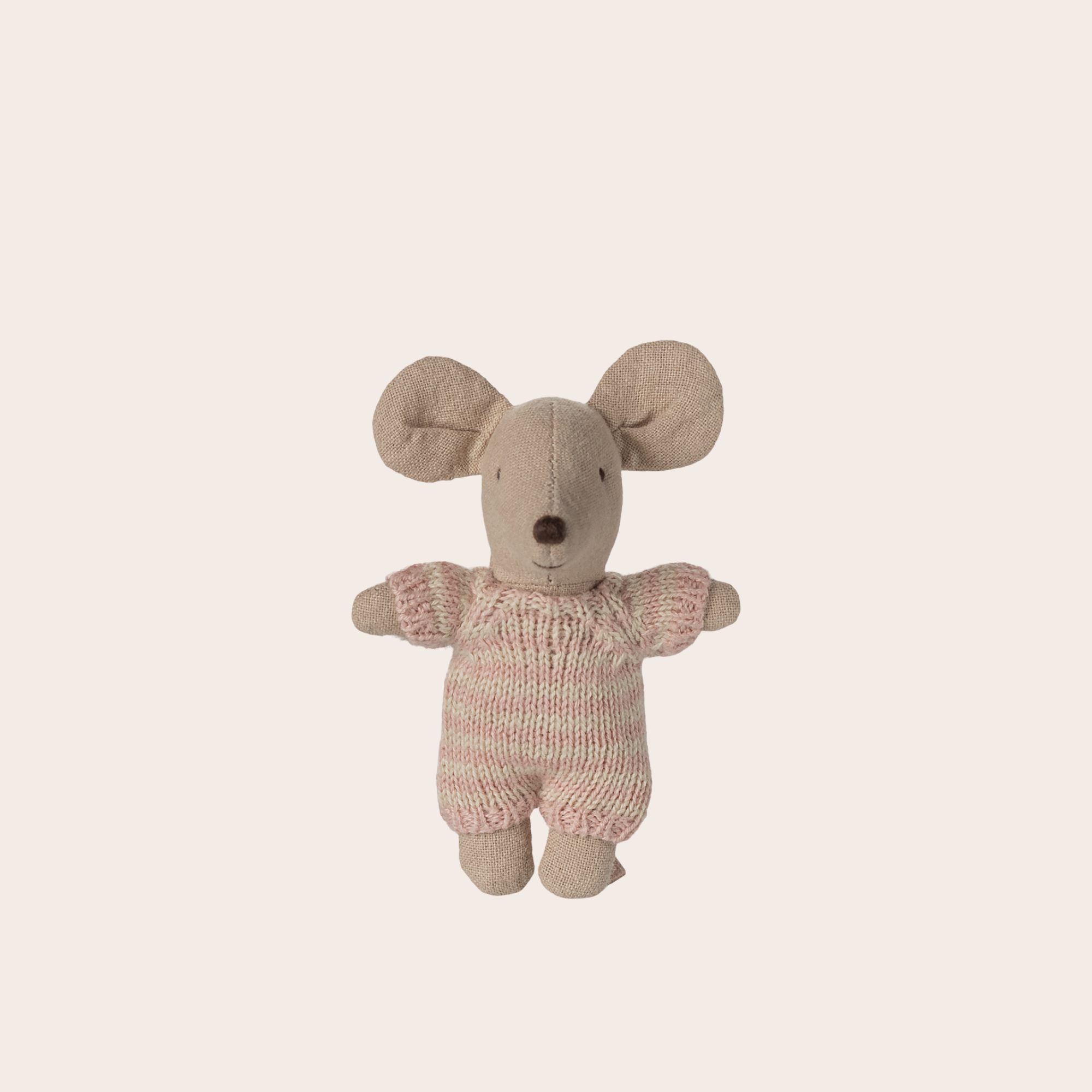 Maileg Baby Mouse in Carry Cot – Rose