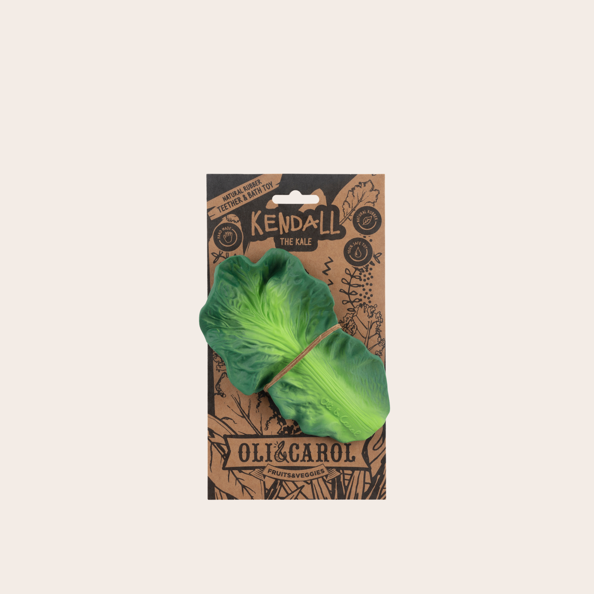 Oli&Carol Kendall the Kale Natural Baby Teether