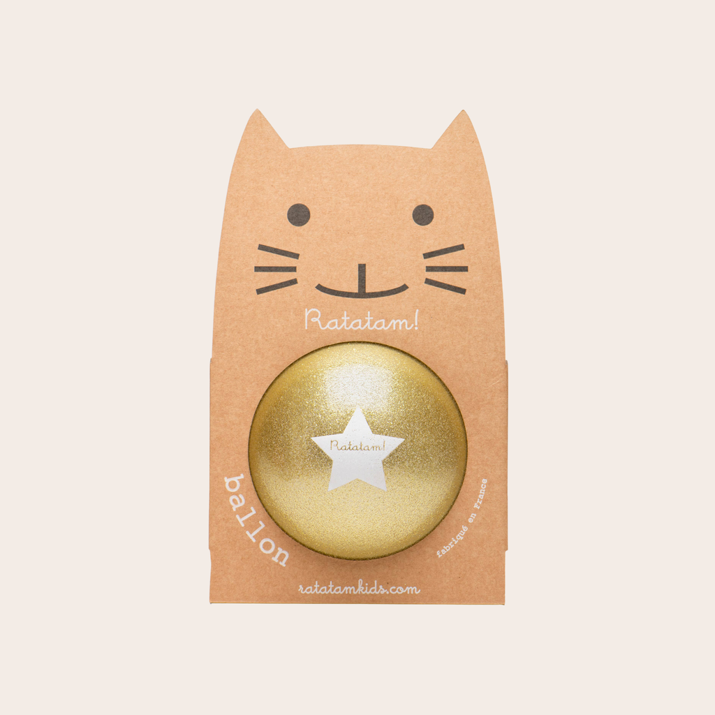 Ratatam! Gold Glitter Cat Play Ball 22cm