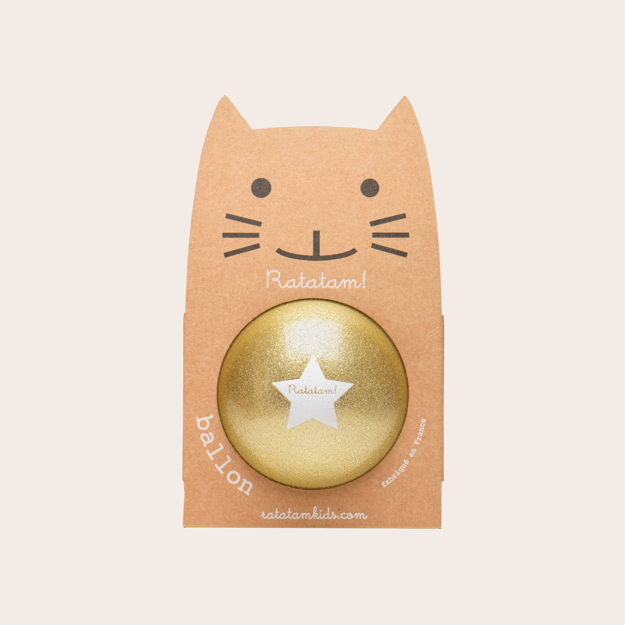 Ratatam! Gold Glitter Cat Play Ball 22cm