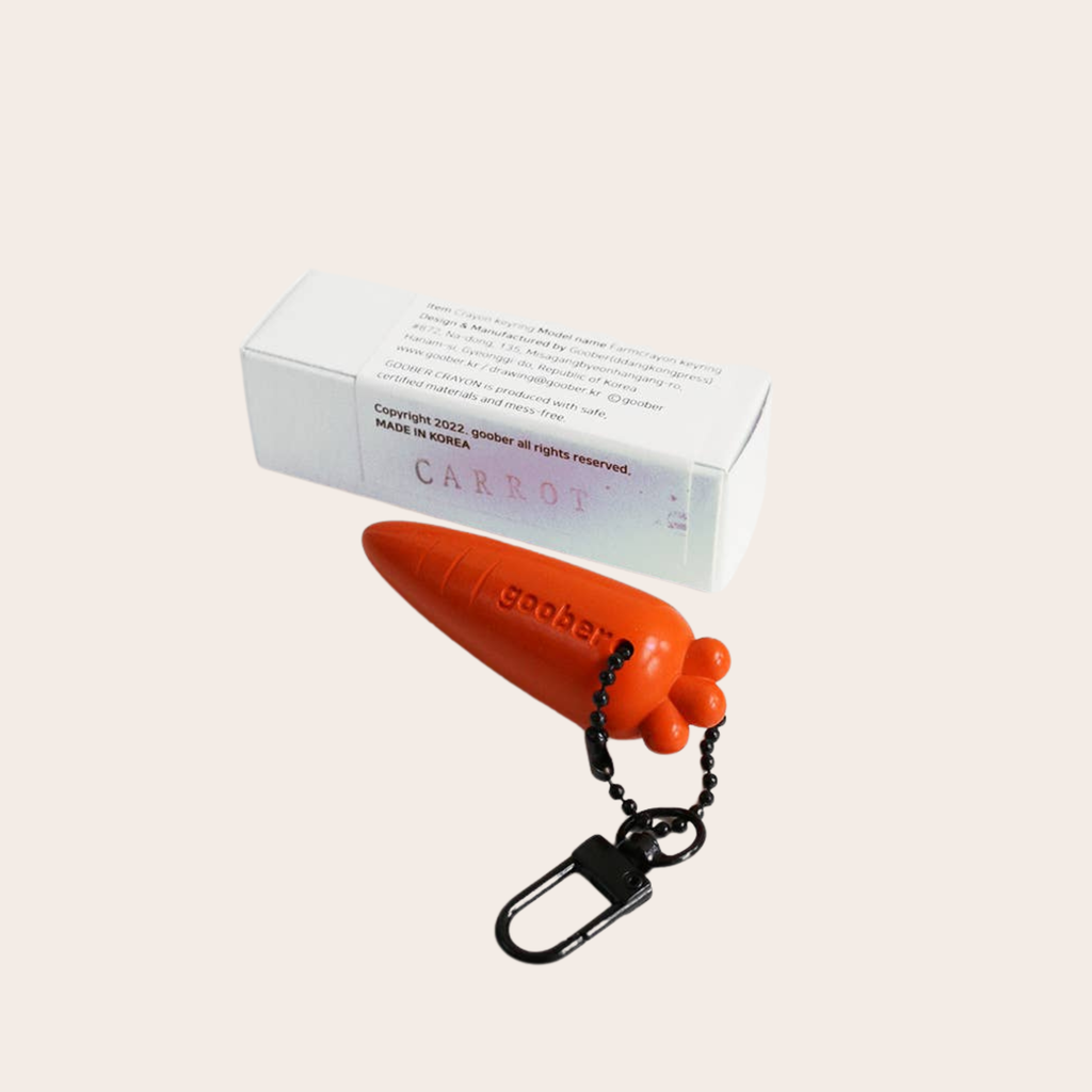 Goober Farm Crayon Key Ring Carrot