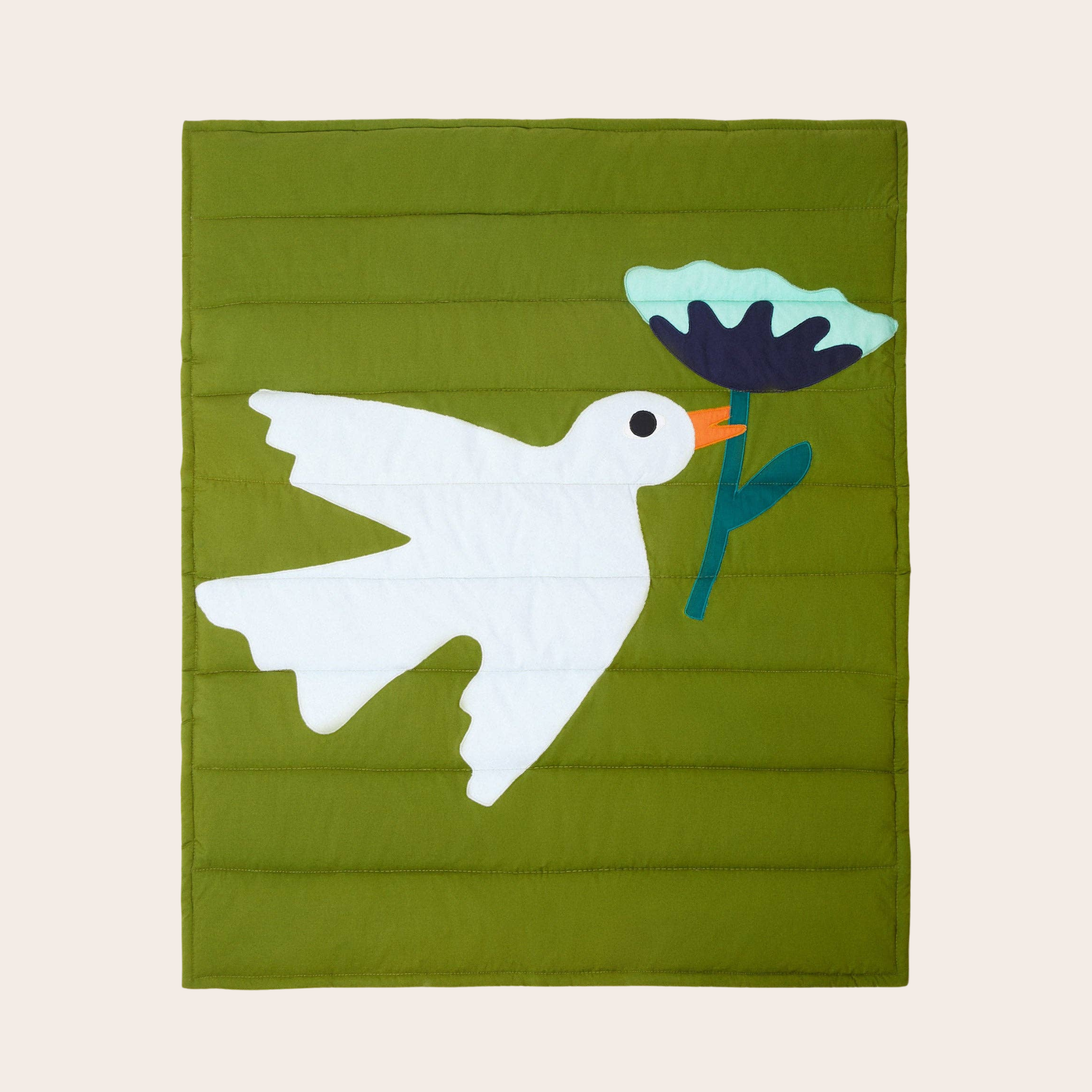 26 PARADIS Patchwork Bird Cotton Play Mat
