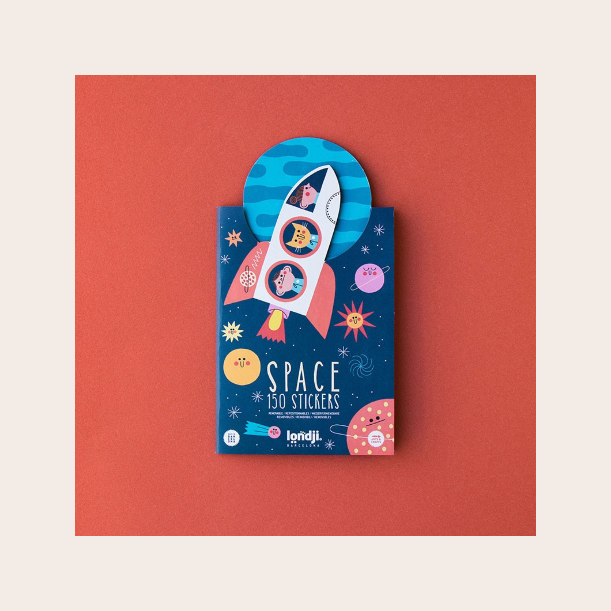 Londji Space Stickers Activity Set – Reusable Galaxy Play
