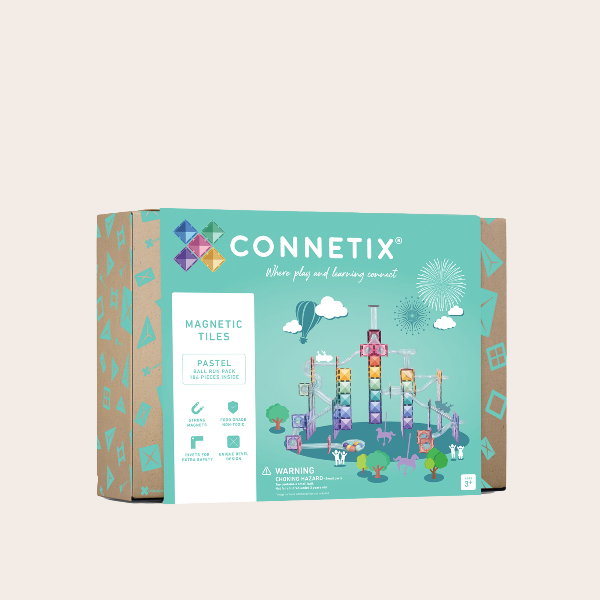 CONNETIX 106 Piece Pastel Ball Run Pack