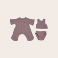 Olli Ella Dinkum Doll Pointelle PJ Set Lavender