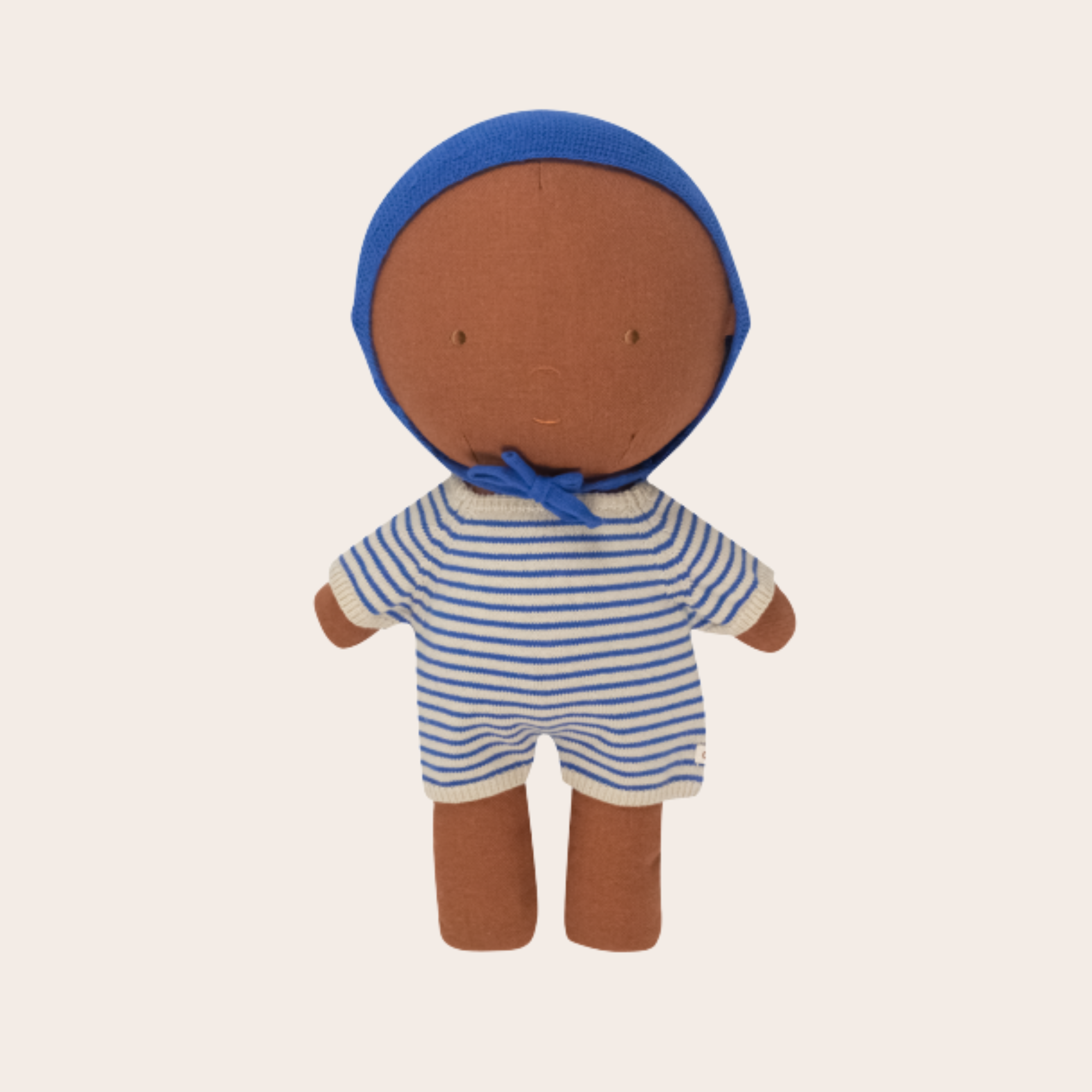 We Are Gommu French Stripes Short One-Piece – Sand/Blue