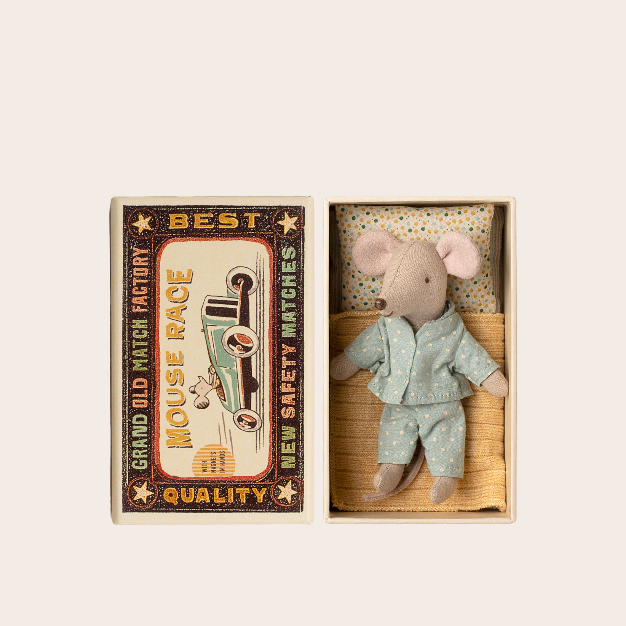 Maileg Little Brother Mouse in Matchbox