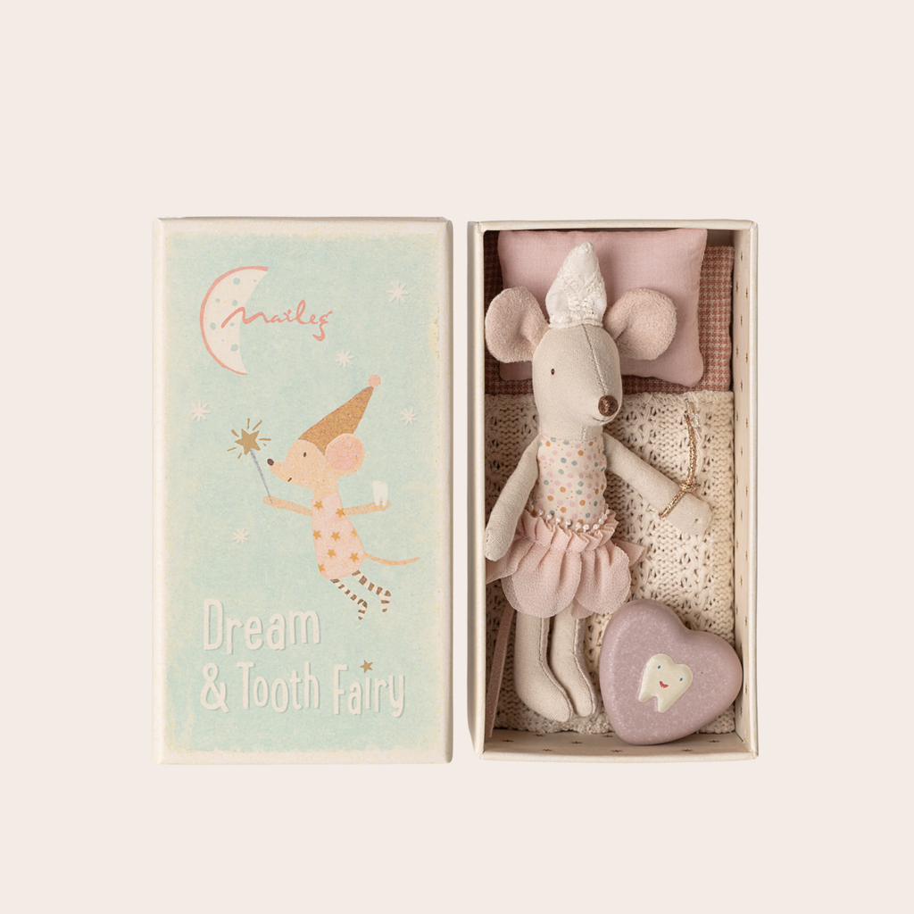 Maileg Tooth Fairy Mouse Little Sister in Matchbox