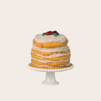 Maileg Party Cake & Cake Stand, Mouse | Off White