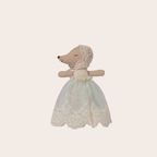 Maileg Baby Mouse in Gown – Mint