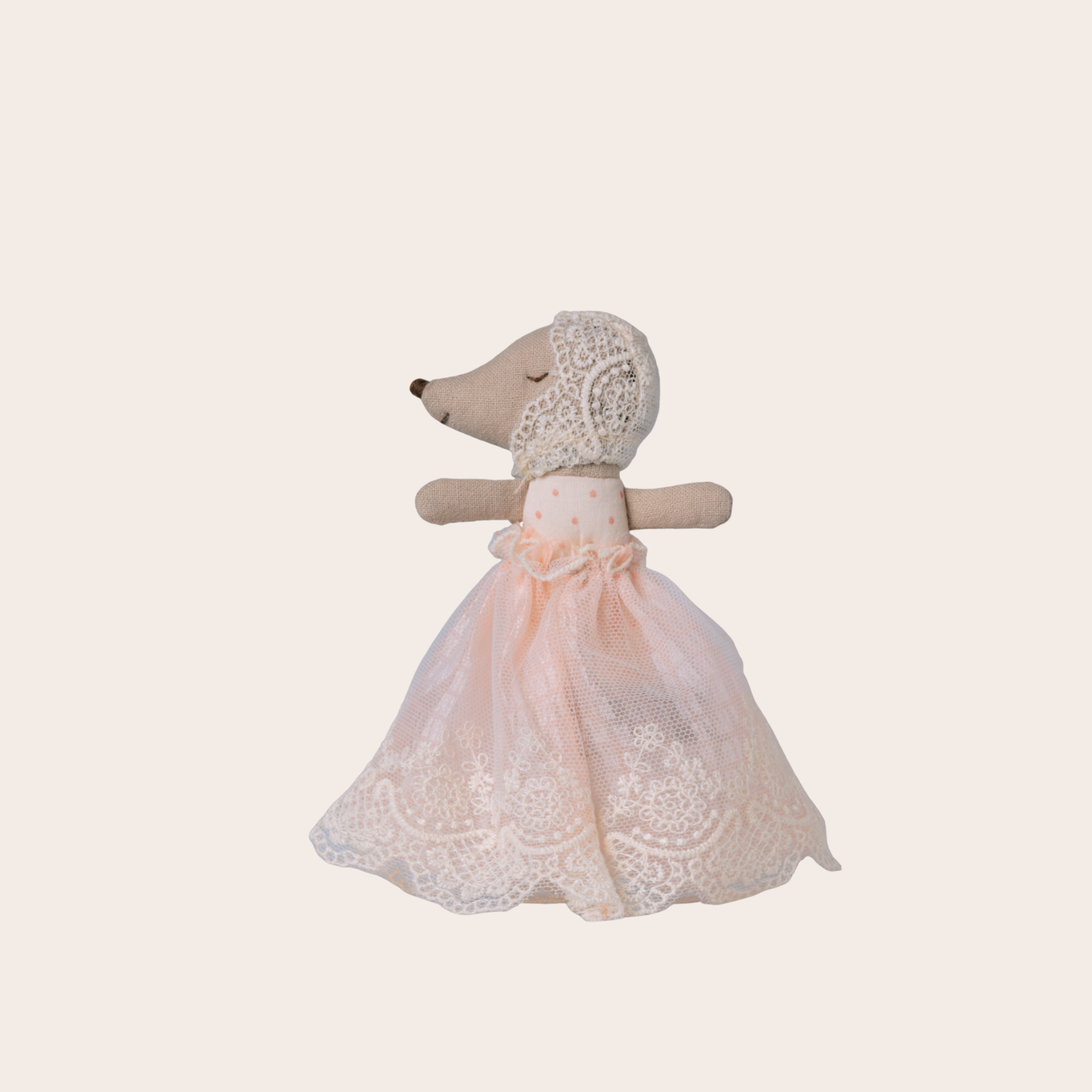 Maileg Baby Mouse in Gown – Powder