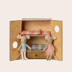 Maileg Ballet Mice in Dance Studio, Little Sister and Brother