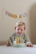Little Dutch Wooden Birthday Cake Blue
