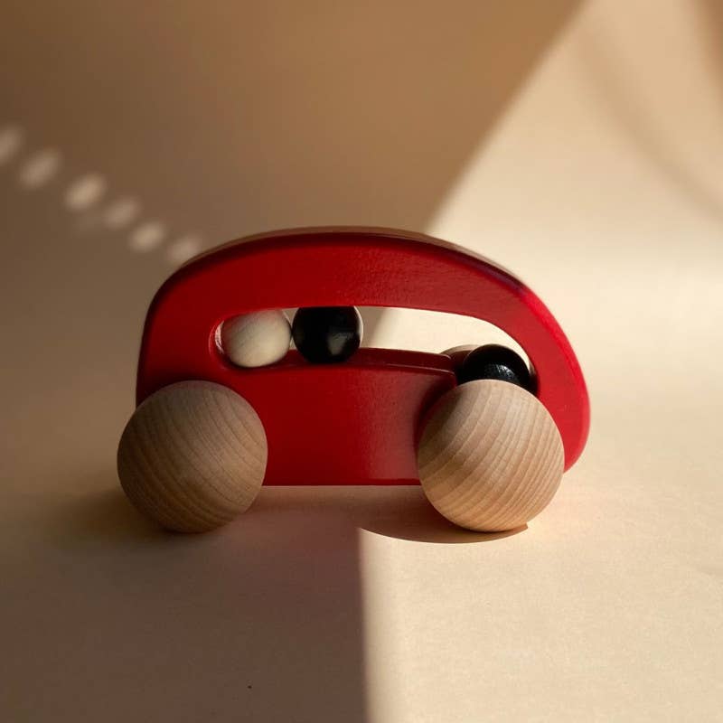 BAJO Wooden Bead Car | Red