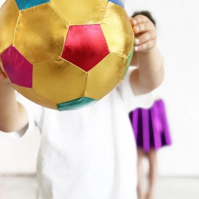 Ratatam! Gold Multicolour Fabric Play Ball 22cm