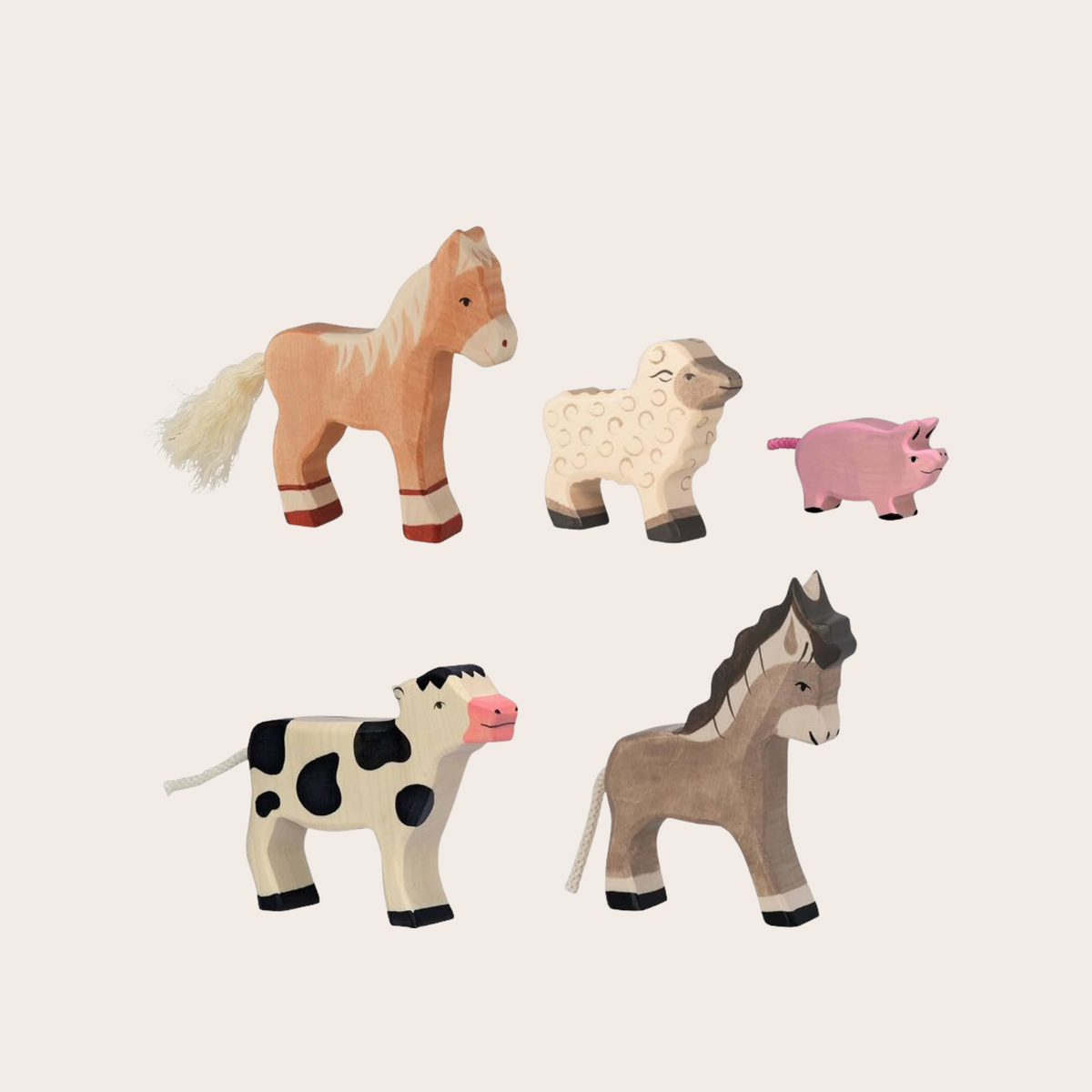 Holztiger Farm Animals Set | 5 Pieces